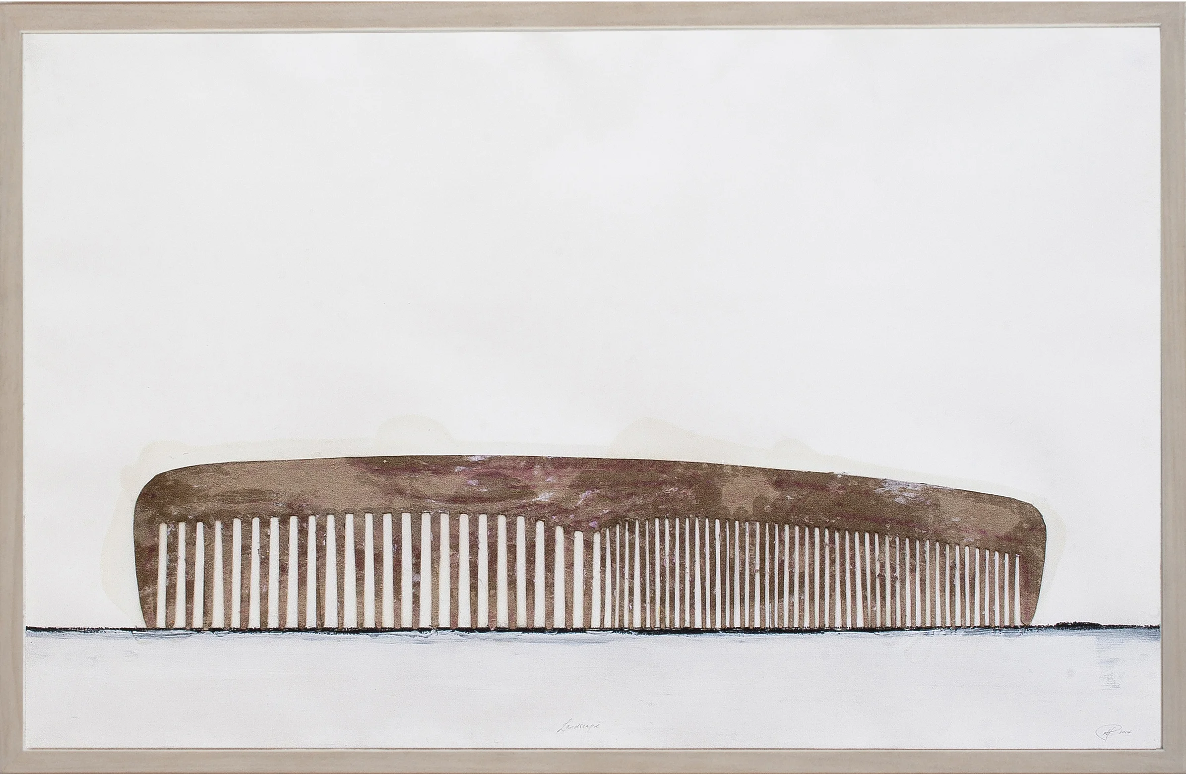 Landscape 2014, strawboard, charcoal and acrylic paint on paper, 886 x 584mm.