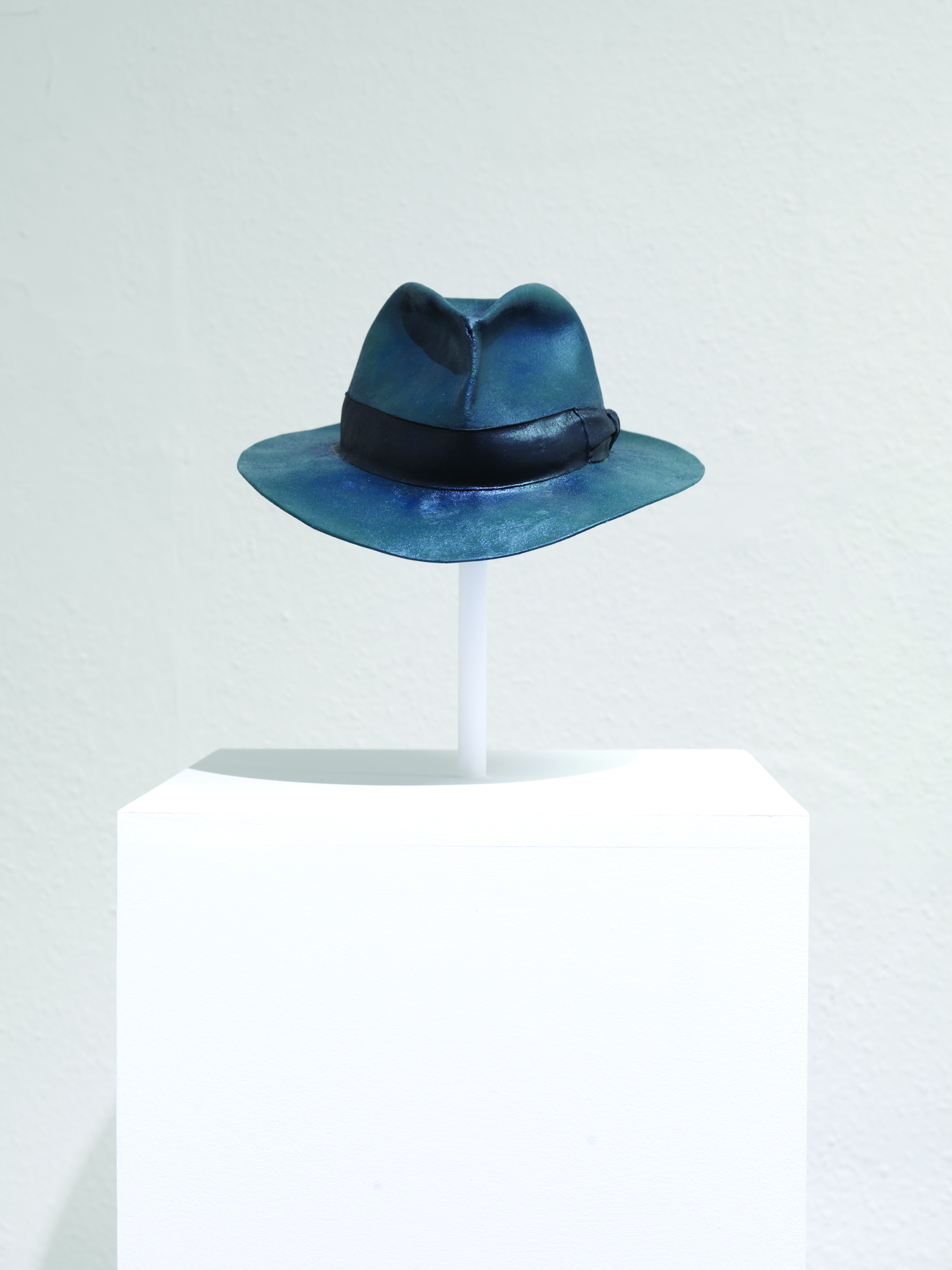 Map (Watson’s Hat) 2008, felt hat, oil paint, 290 x 320 x 130mm.
