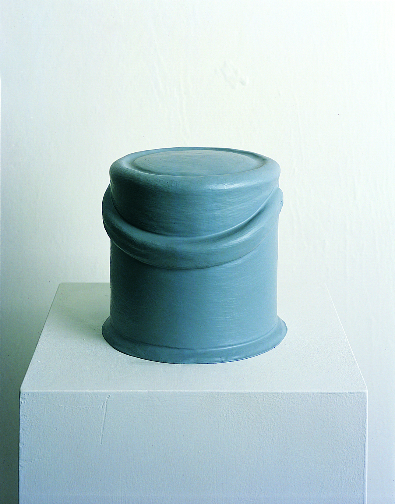 Two and a Half Litres 2000 2.5 litres of trade undercoat on 2.5 litre paint can, on plinth, 1240 (with plinth) x 300 x 300mm.