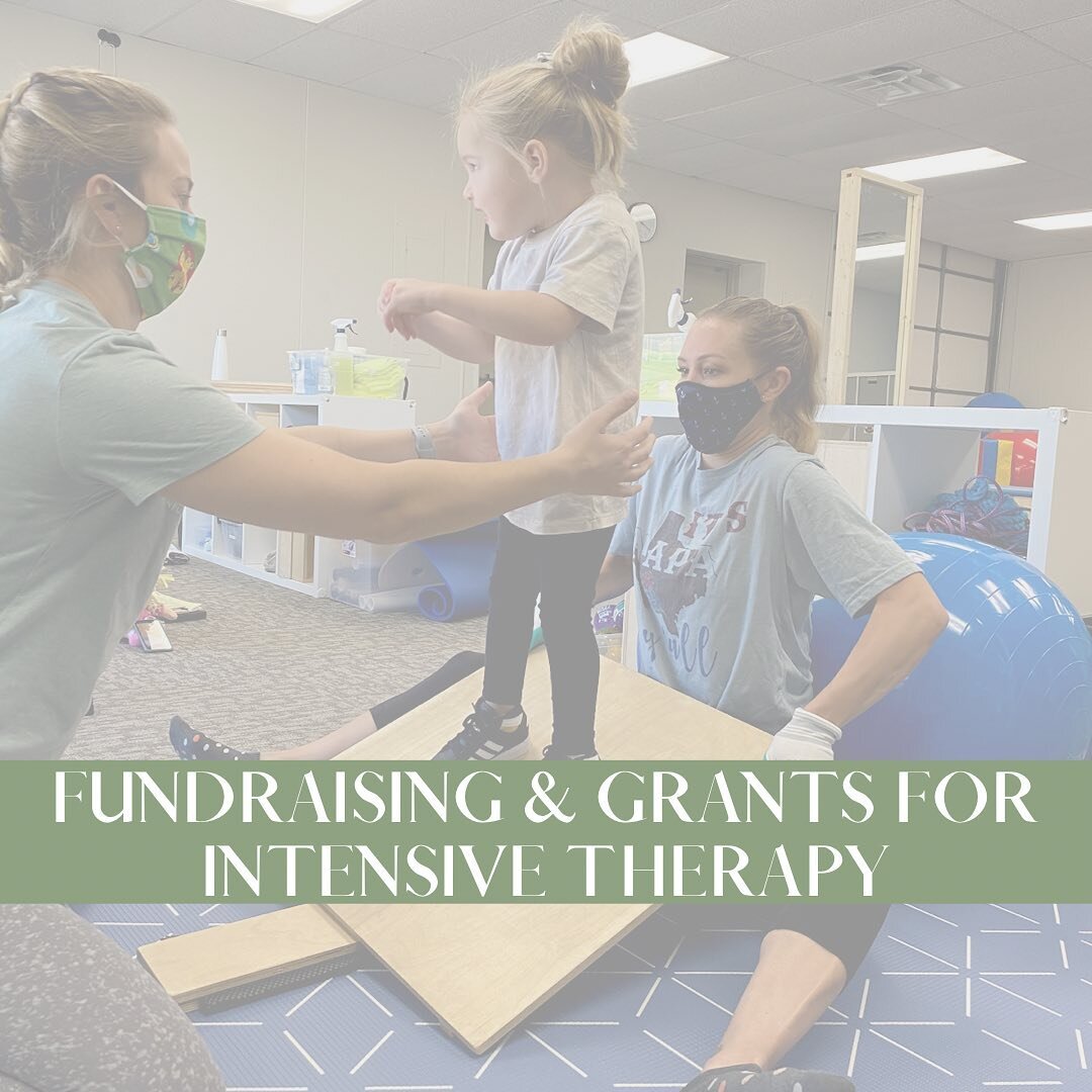 FUNDRAISING &amp; GRANTS
 
So, insurance will not cover your intensive or they don&rsquo;t cover enough of it, so you need to come up with the rest of the funds. We get it. Paying for therapy plus travel, accommodations, meals, etc. for 2-3 weeks is