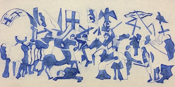After Piero della Francesca Battle Between Heraclius and