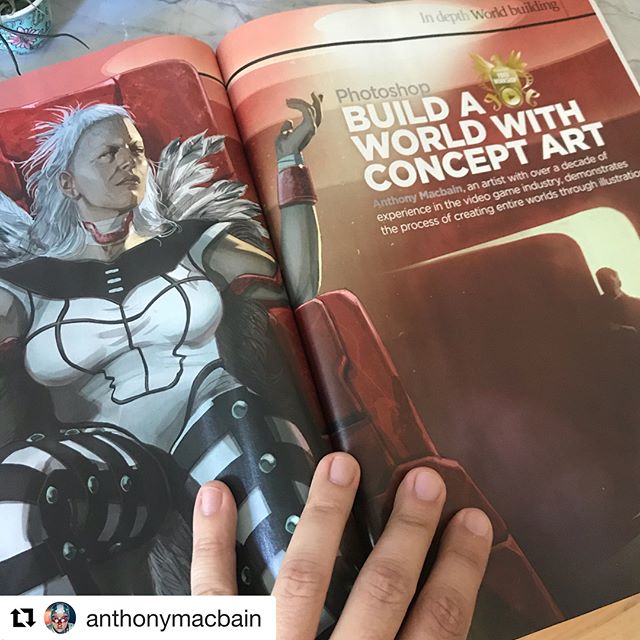 #Repost @anthonymacbain ・・・
Got my physical copy in the mail today from @imaginefxmagazine!  That means (I think) it should be available at your favorite book/magazine shop in the United States finally. Please pick up a copy!  My feature is about #wo