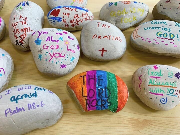 The children in Kids&rsquo; Club have decorated rocks and were busy hiding them around the village the other month.

We pray they will be a blessing and encouragement to all who find them. 🙏🥰