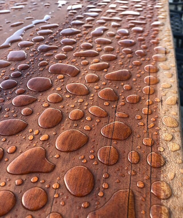 I have a cherry slab outdoor table that&rsquo;s taken years of abuse. A few weeks ago I cut it up and re-glued it, sanded it and found an amazing outdoor oil. So happy with the result! Sunshield Wood Protector. @howard_products