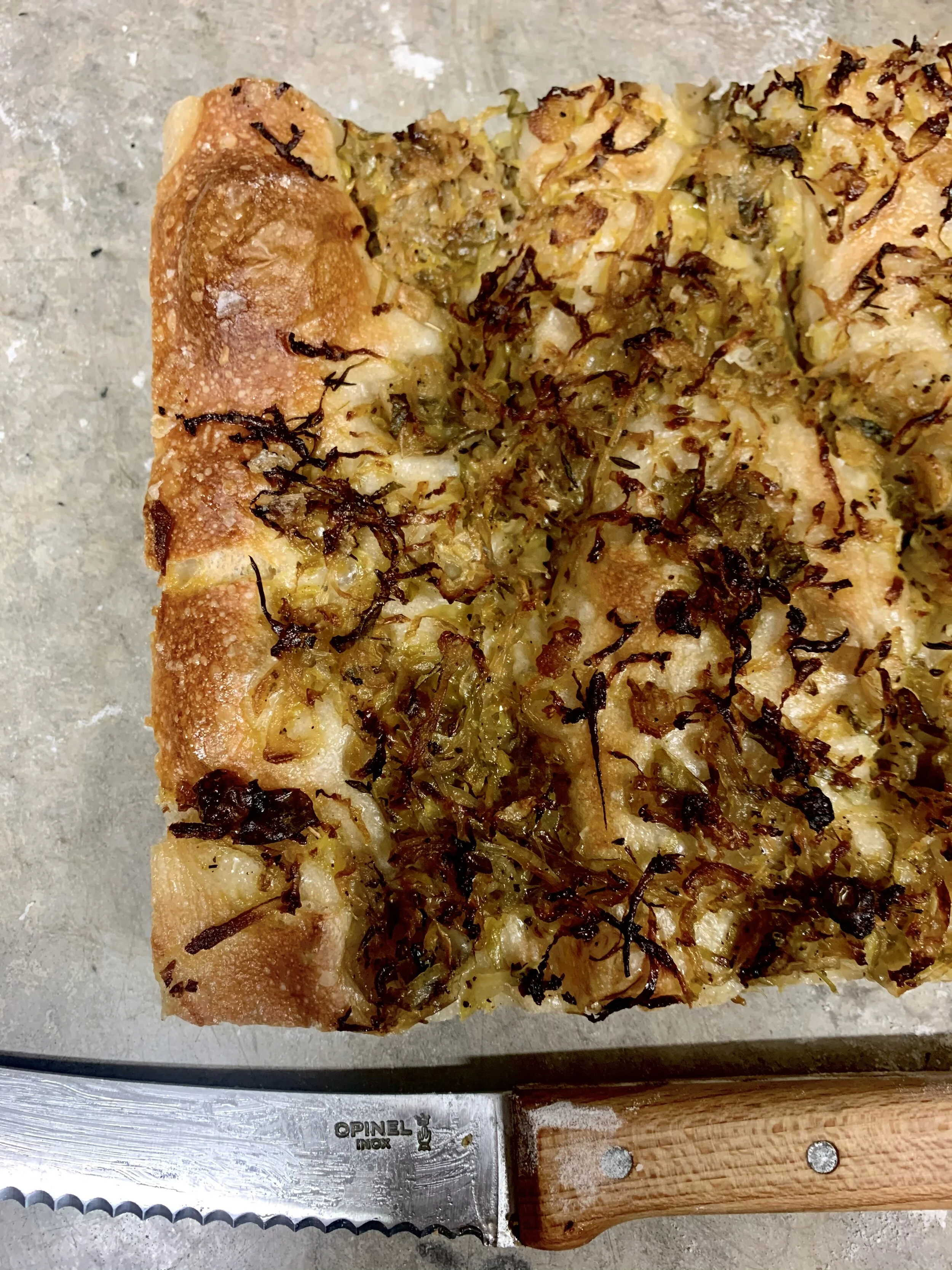 Sage, Confit Onion, Sprouts &amp; Thyme Focaccia - Thursday