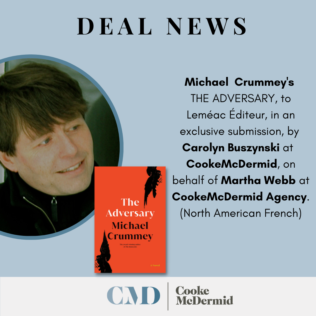 French in North America rights to Michael Crummey’s THE ADVERSARY