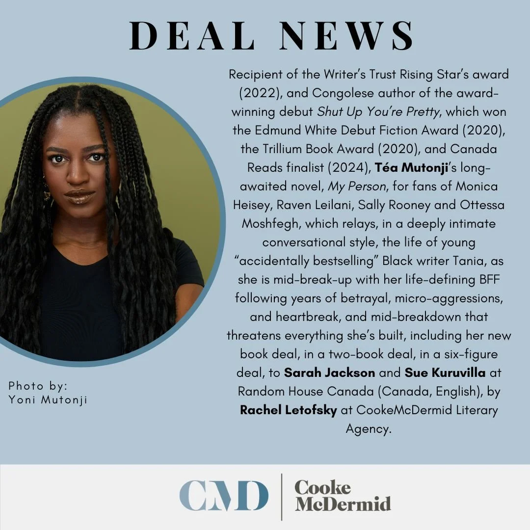 Canada English rights to Tea Mutonji’s My Person sold