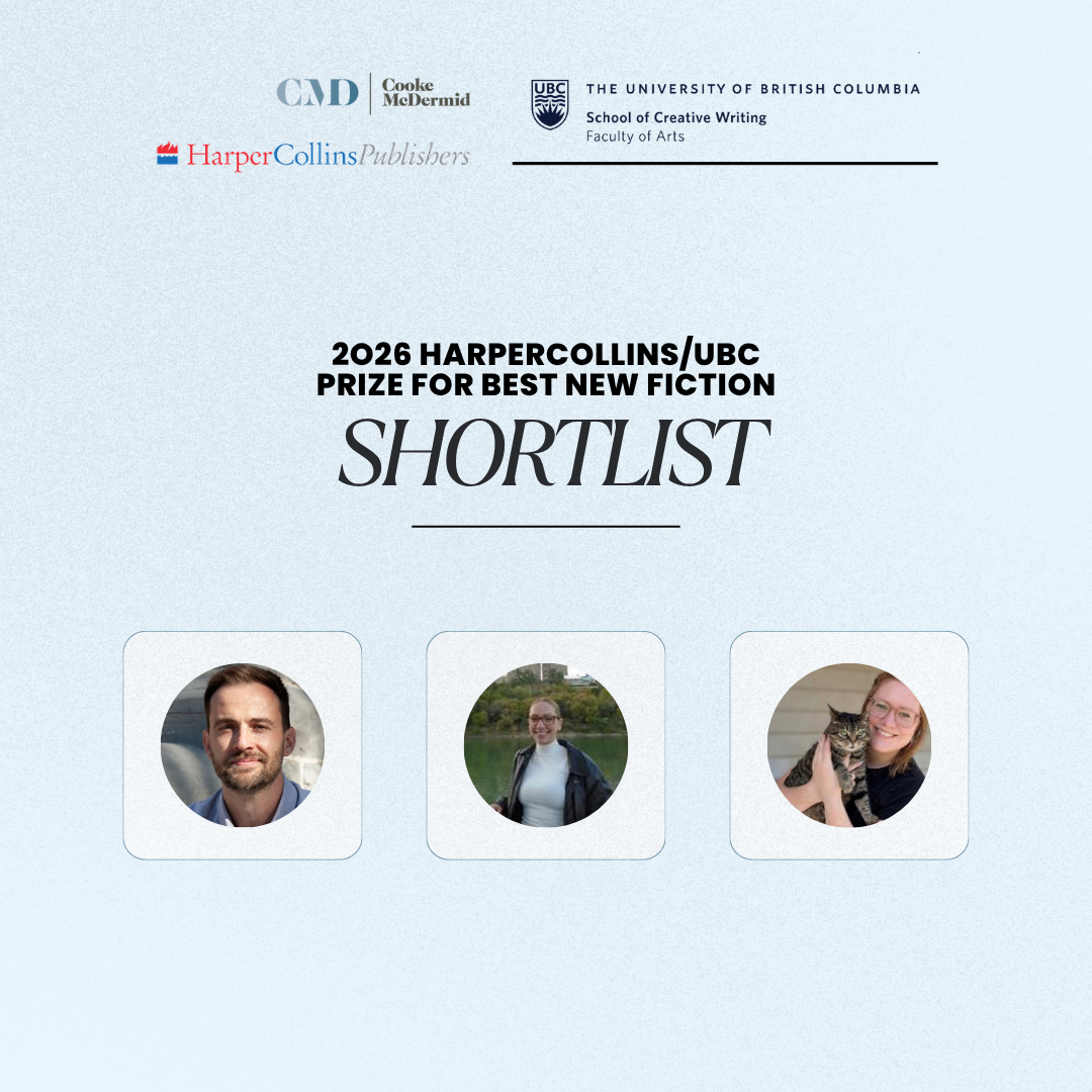 2026 HarperCollinsPublishersLtd/UBC Prize for Best New Fiction Shortlist 