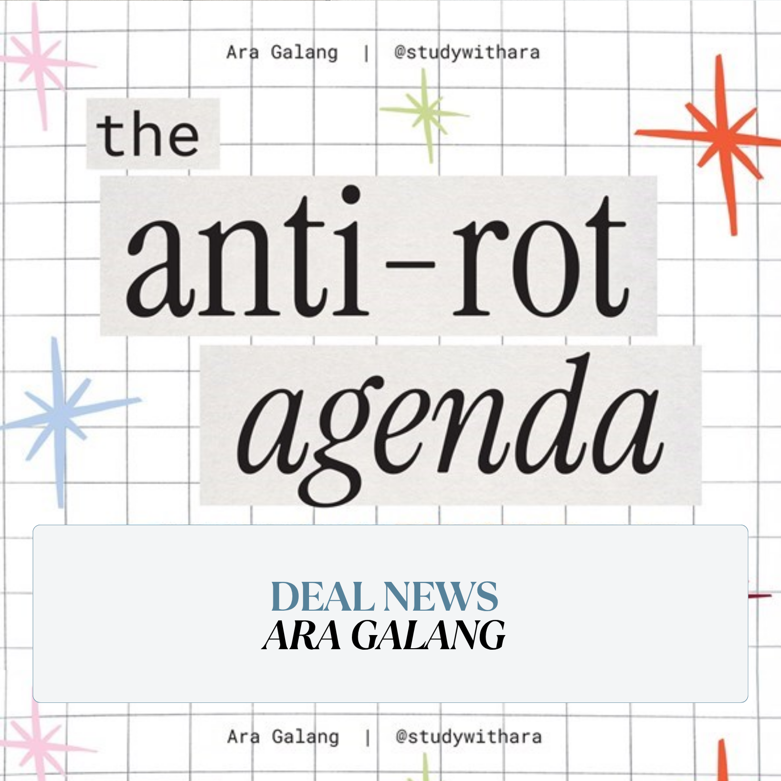 World rights to Ara Galang’s THE ANTI-ROT AGENDA