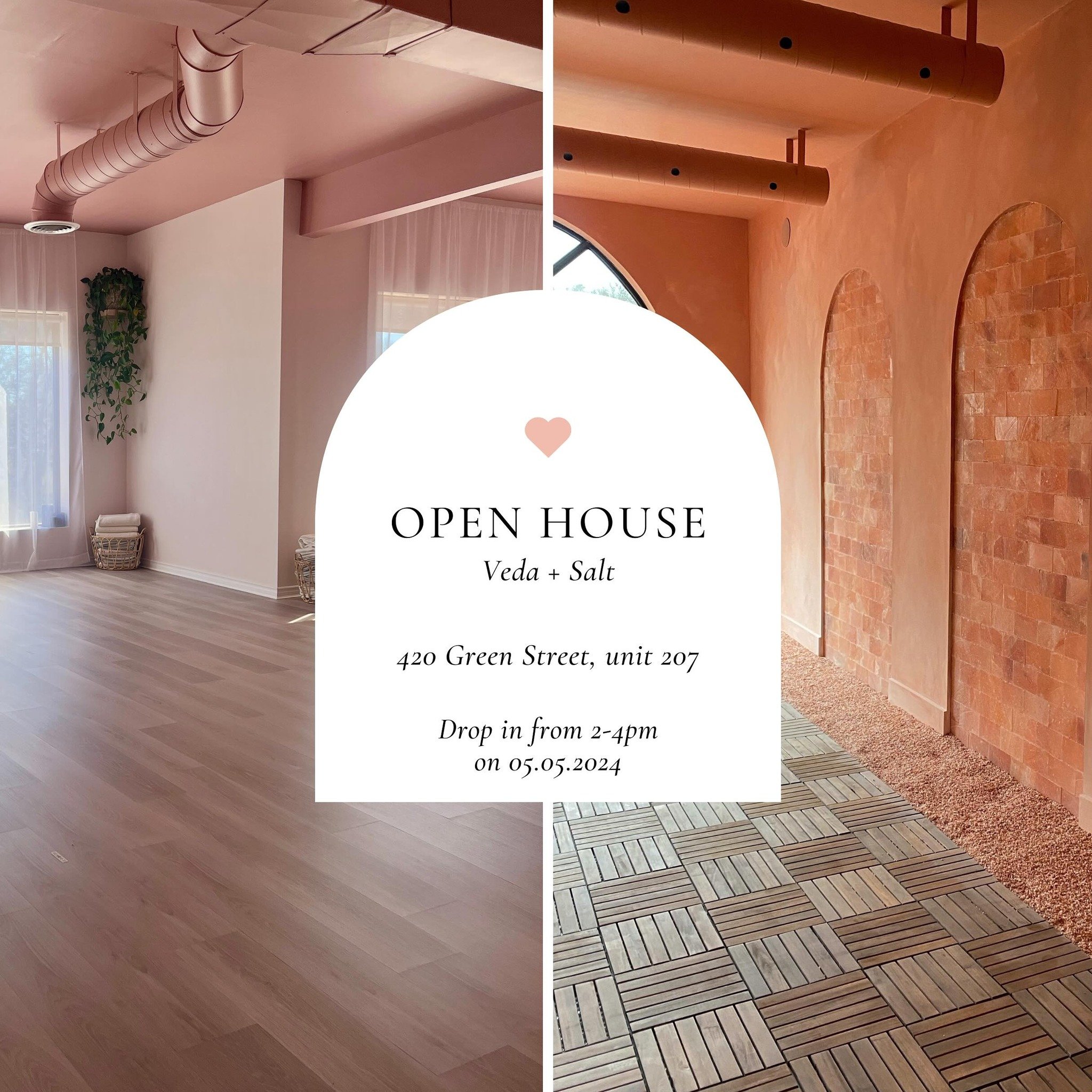 One week until our open house! 🏠

If you&rsquo;ve been wanting to check out our new studio, or if you&rsquo;ve been telling a friend to come with you&hellip;this is the day to do it!

Sophie and Amanda will be on site for any questions about Veda an