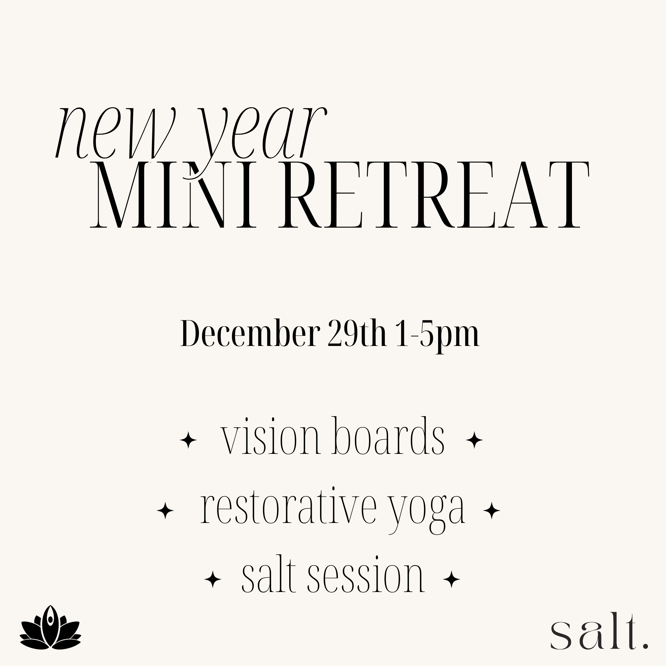 New Year Mini Retreat