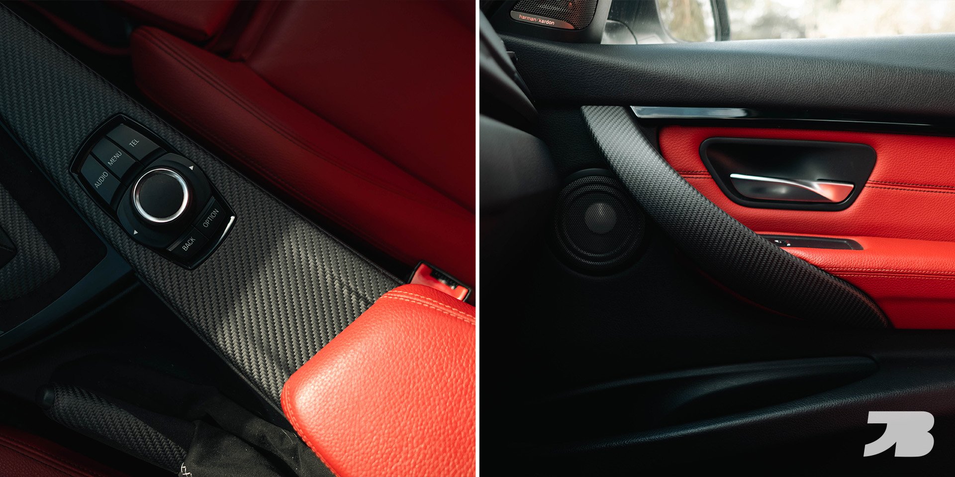 BMW F21 F22 F23 2012 2019 ABS Trim Alcantara Wrap For Interior Red