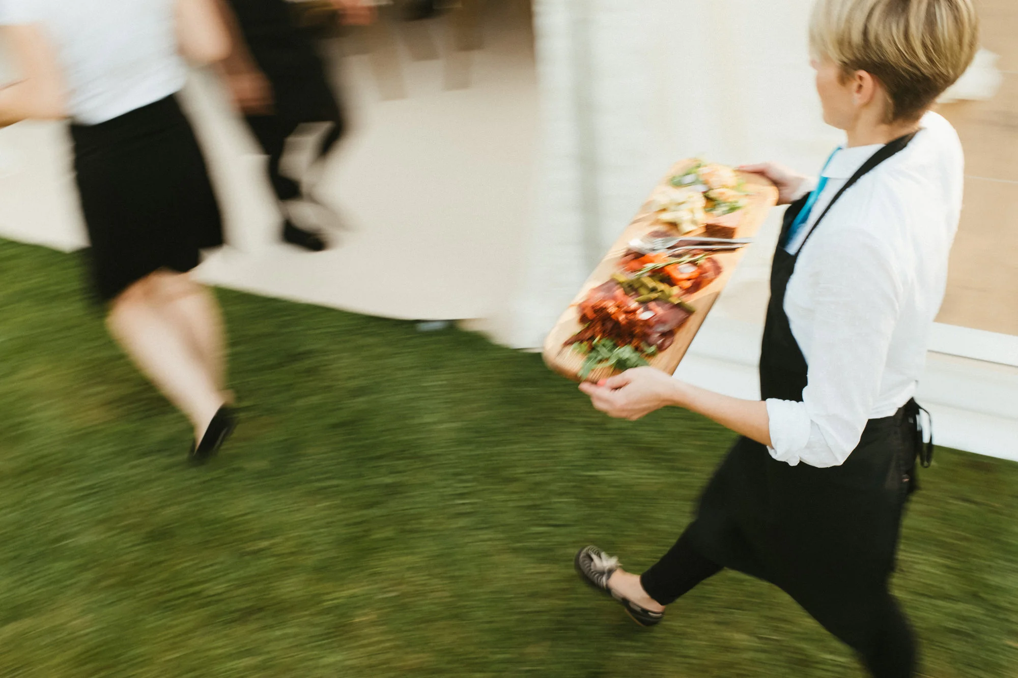 Starters are served at Devon wedding.jpg