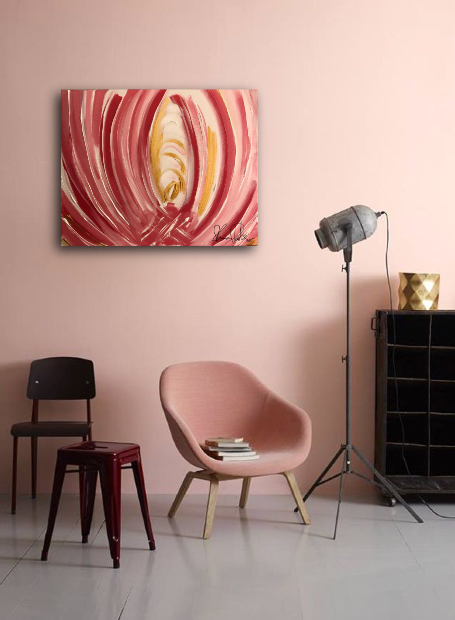 “Pink Abstract Flower”