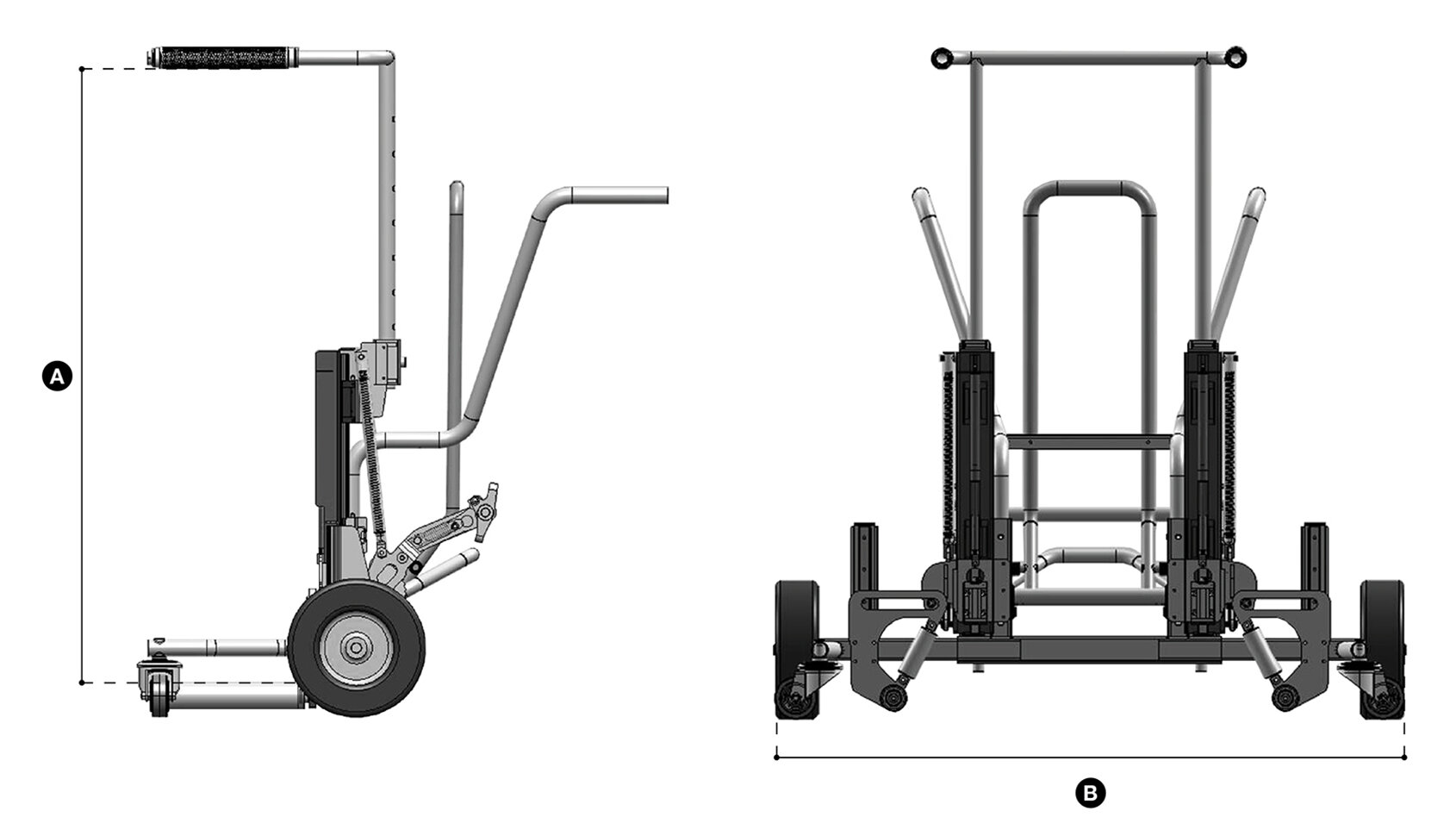 Plano de especificaciones del Easy Truck Trolley            