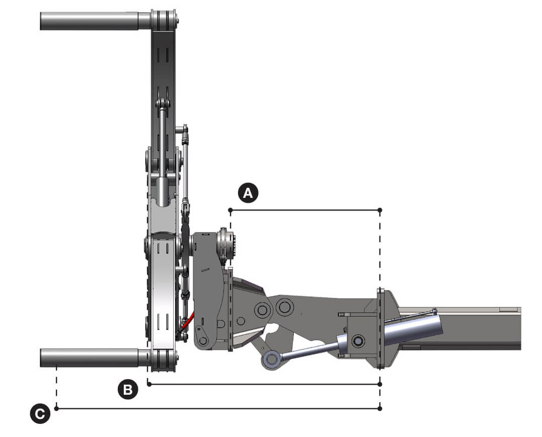 Easy Gripper Crane Module B desenho de especificações