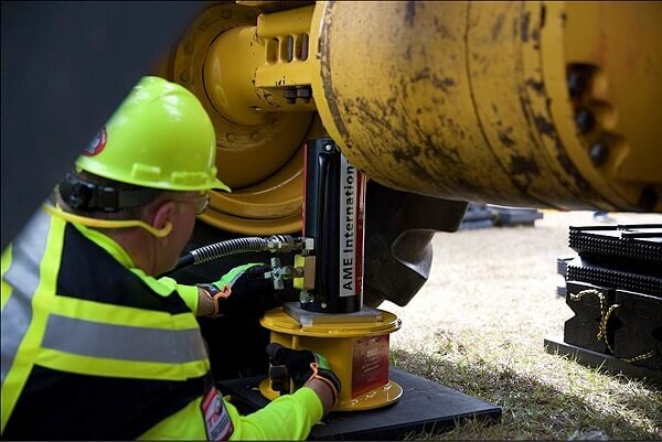 Blocs de stabilisation Acier 15022 en service