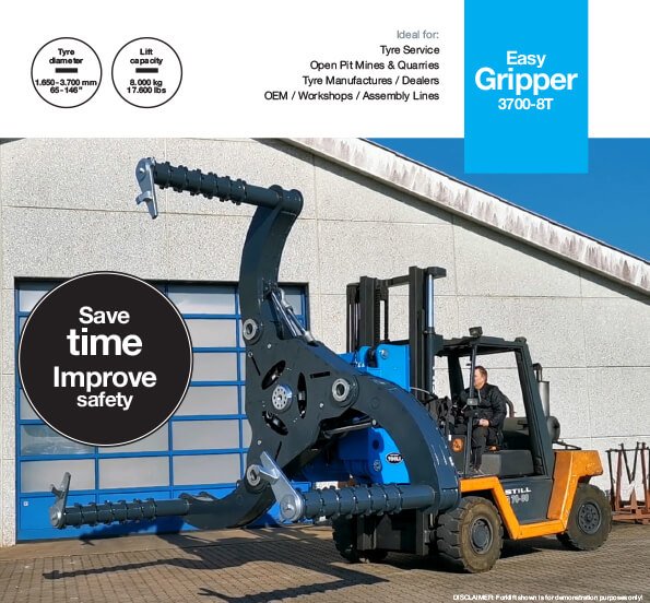 Tyre Handlers optimized for efficient and safe tyre handling