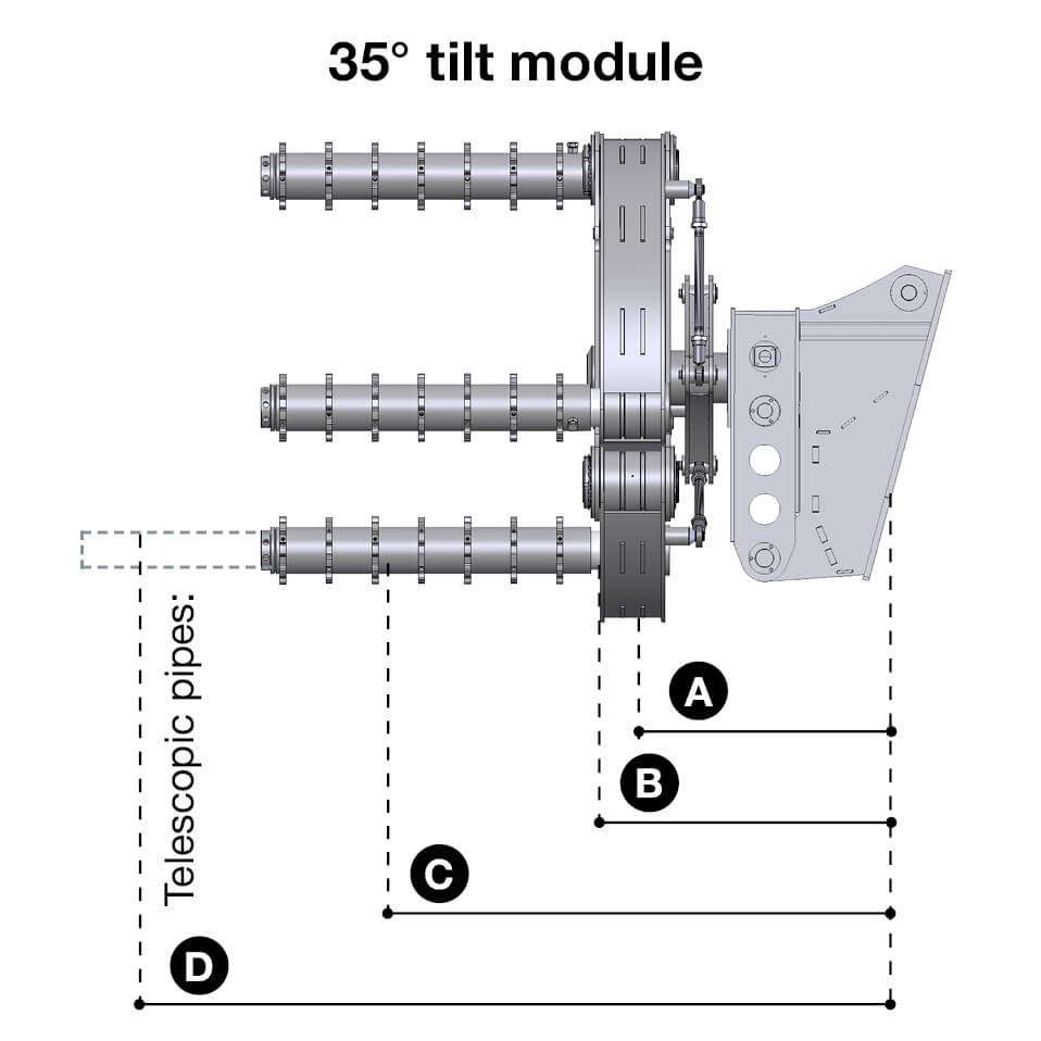 Easy Gripper 3400-5T - 35 dgr tilt module spec. drawing