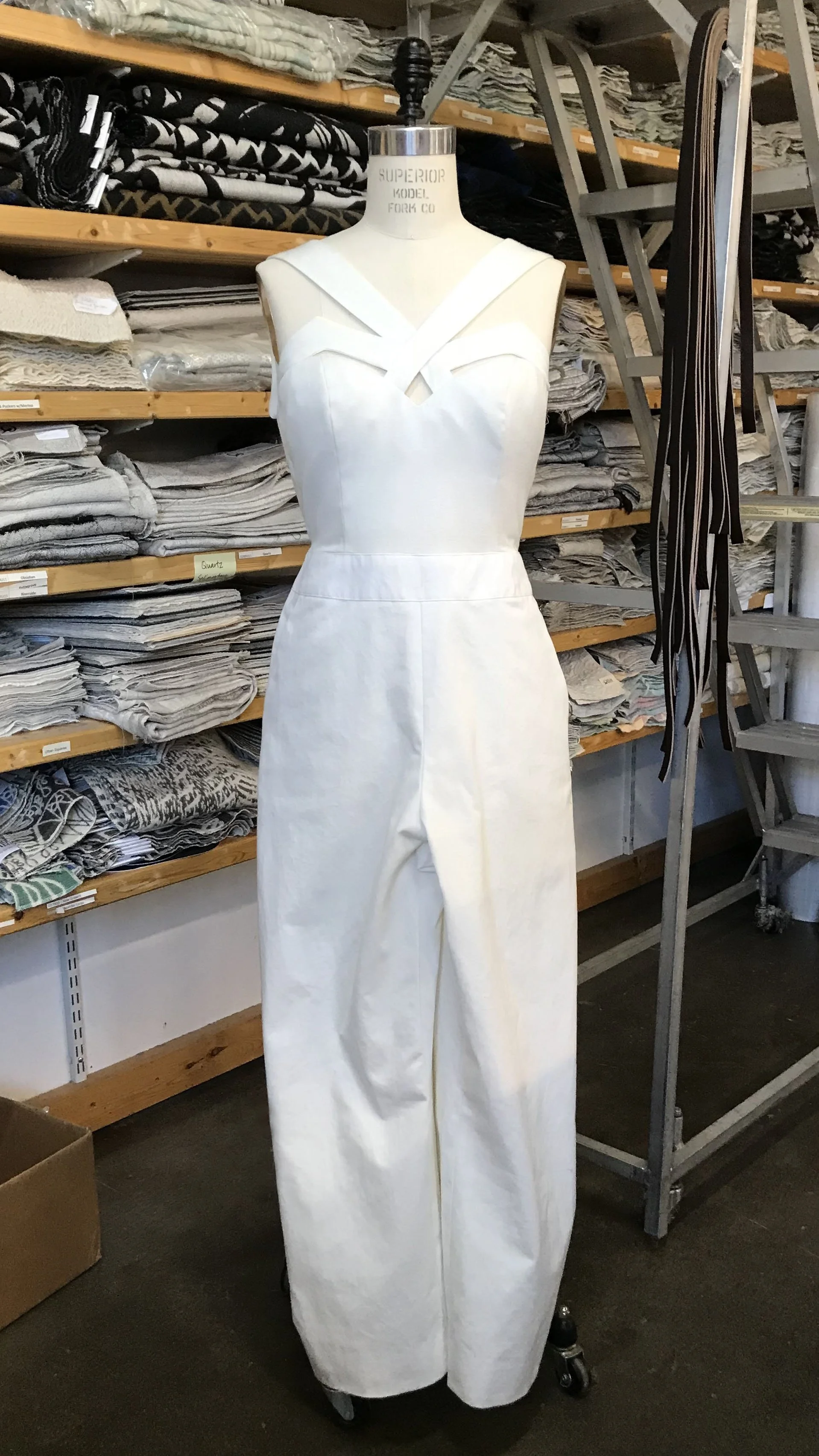 Top Fitted to Dress Form, Pant's Draped 