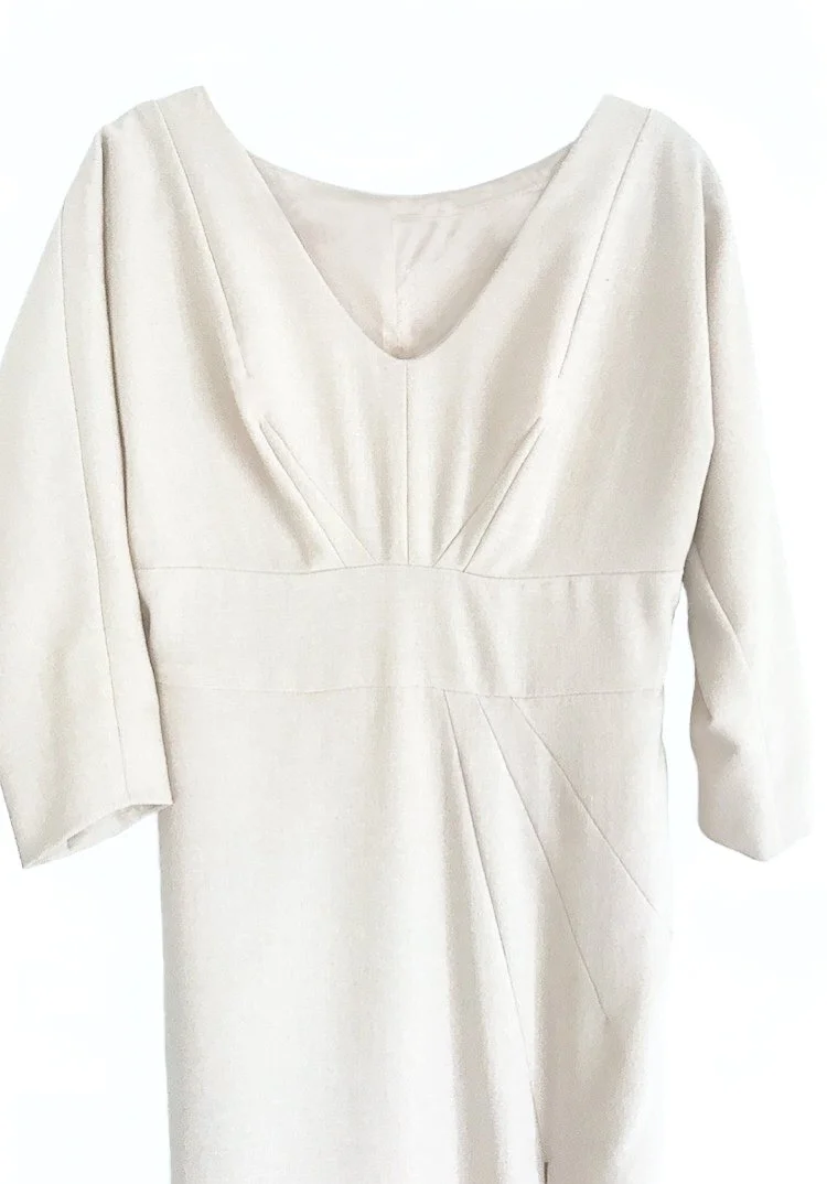 Cream Star Slit Midi