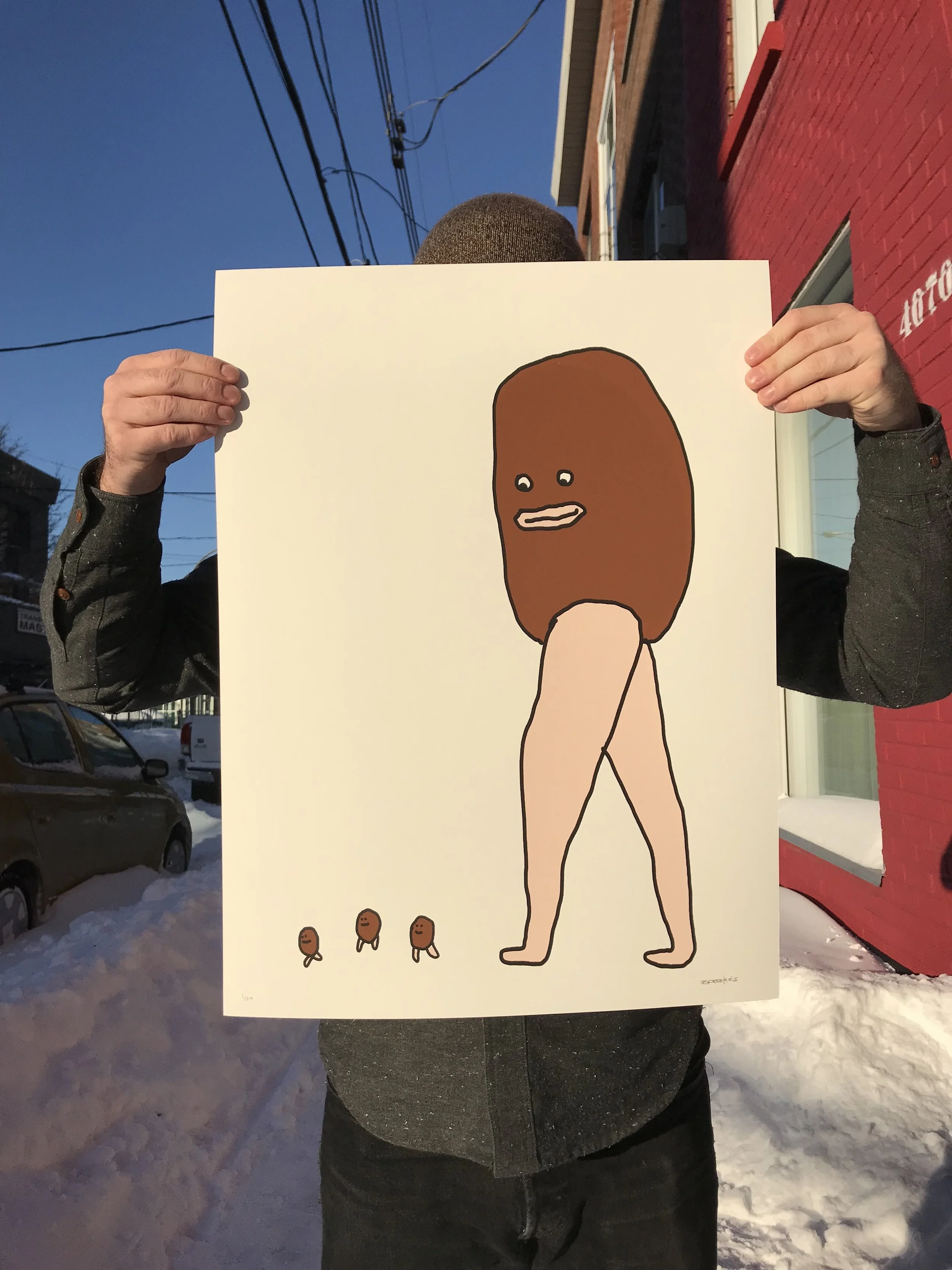 Affiche 18''x24'', sérigraphie sur papier aquarelle. (Disponible)