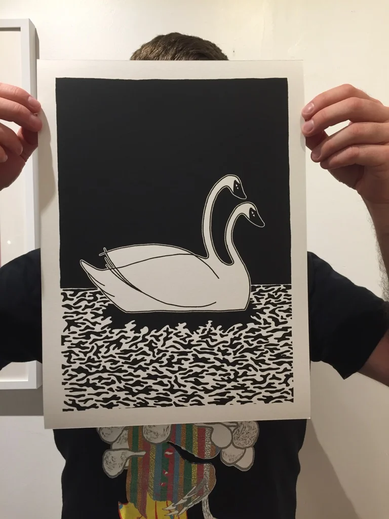 Affiche 18''x24'', sérigraphie sur papier aquarelle. (Disponible)