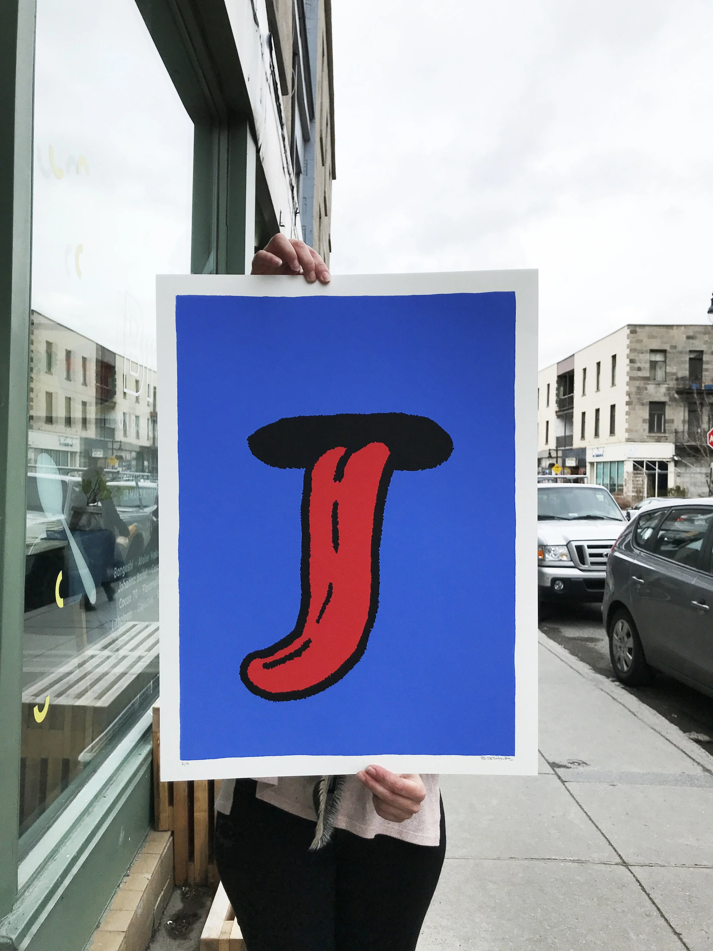 Affiche 18''x24'', sérigraphie sur papier aquarelle. (Disponible)