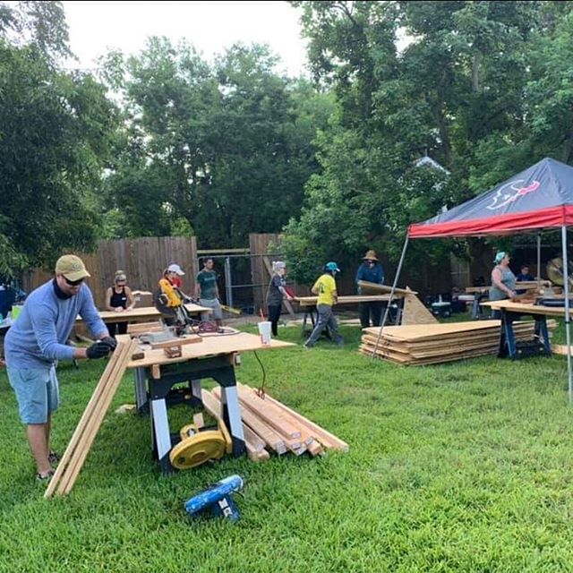 Build day was a great day! Thank you to all of our volunteers and supporters. We completed 69 houses, 11 left just need to be painted, for a total of 80!. 🐕🏠