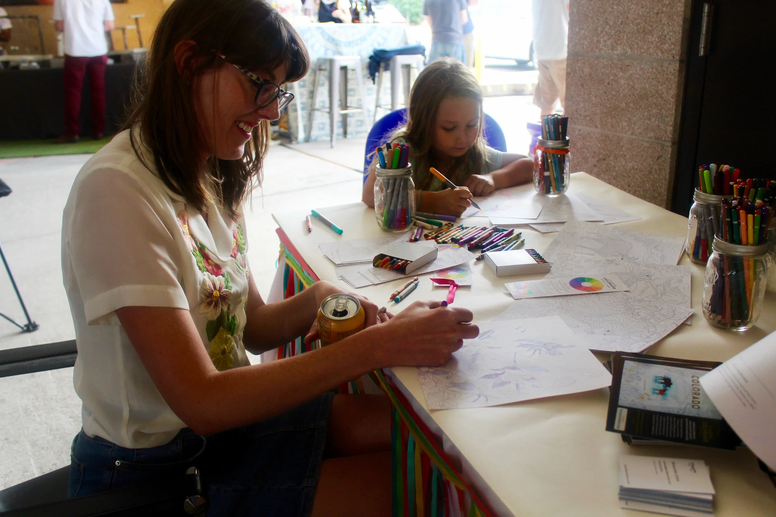 Coloring table conversations: Little girl, "Are we going to be best friends when we grow up?" Me, "I don't see why not." (pic from anthembranding.com)