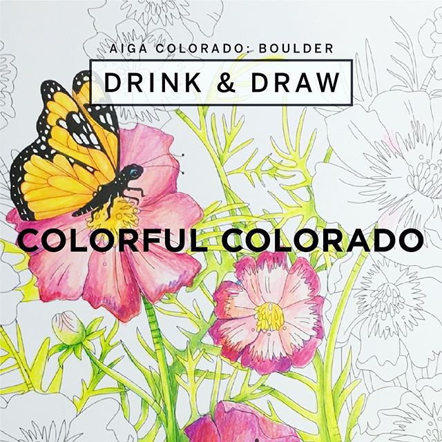 Yay! I&rsquo;m pumped for tonight&rsquo;s Drink &amp; Draw with @aigacolorado ✨Join us for libations, lots of supplies and coloring pages from 6-8 pm @therayback