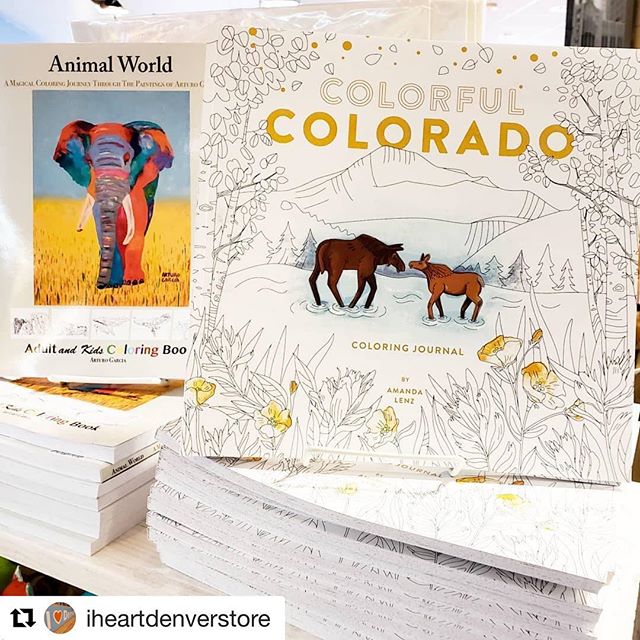 Lovely post from the  @iheartdenverstore - this store is a must stop for holiday shopping! ・・・
We have these wonderful coloring books at I Heart Denver Store. Drawn and locally published by a Colorado artist. A great way to get a daily creative break