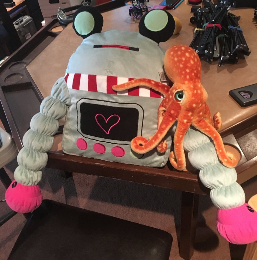 Corndog and his new friend: Rivet!