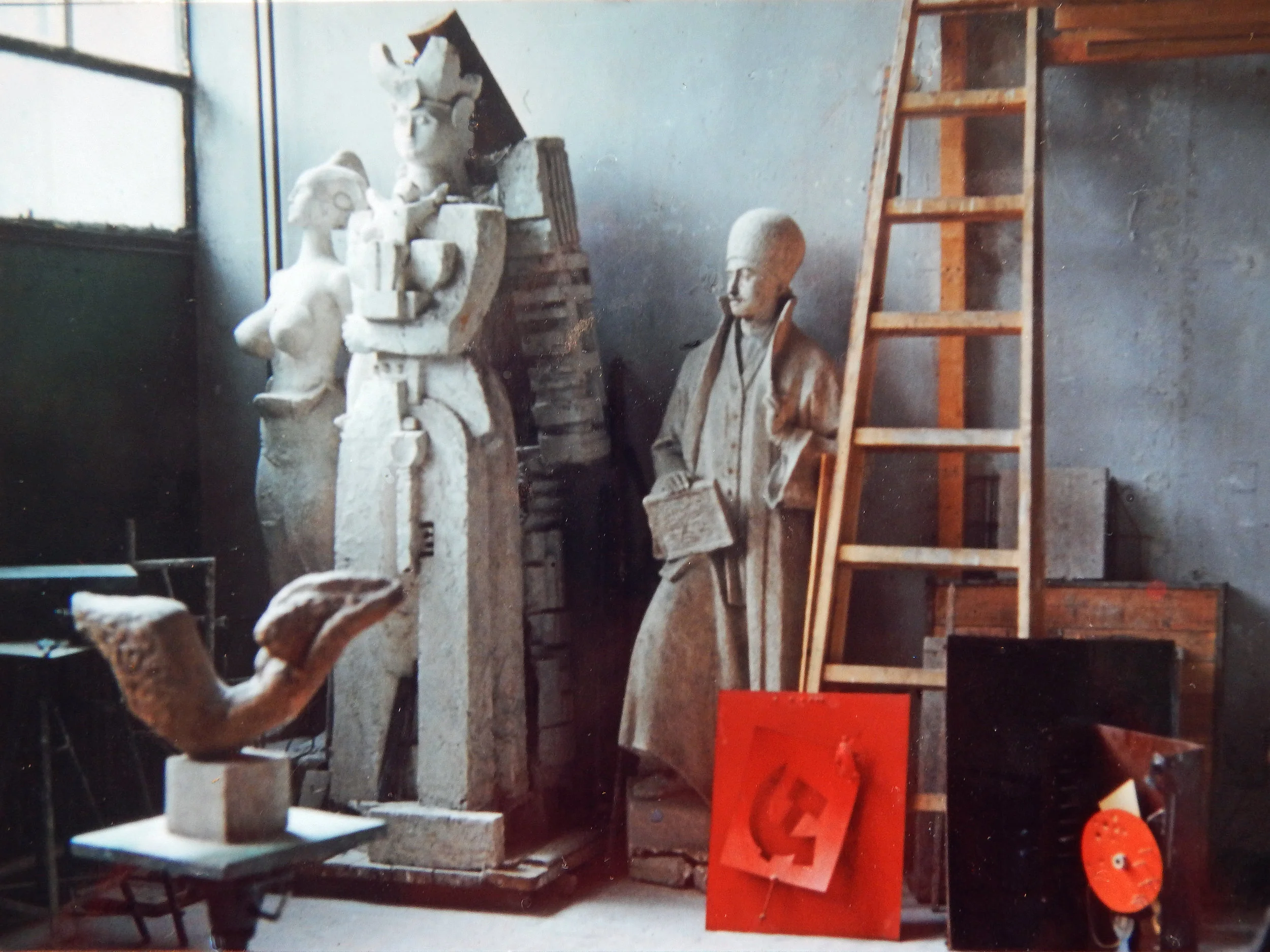 Mihail's studio in Sofia, 1965