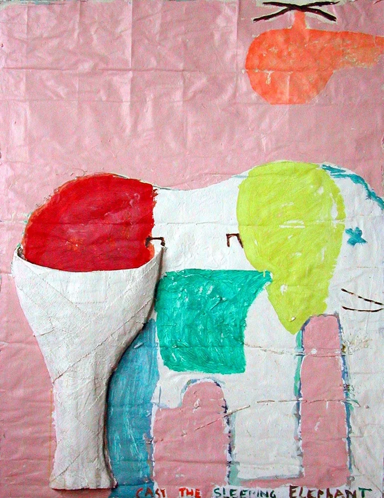 CAST THE SLEEPING ELEPHANT IN ROSE