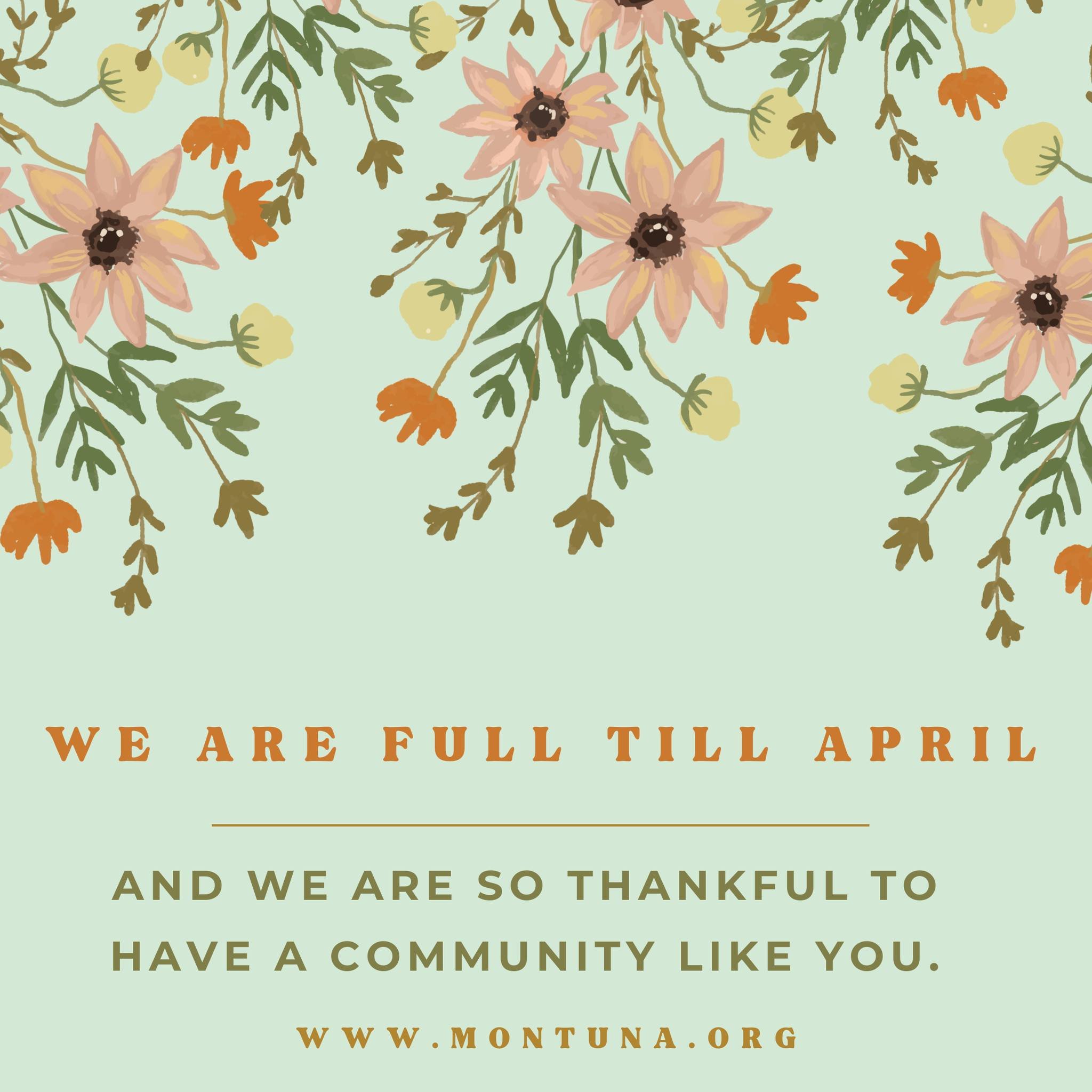We feel so blessed that our calendars are filling up, and we won&rsquo;t be able to welcome new clients until April 2026.

We will continue walking alongside our current clients, supporting follow-ups and emergencies &mdash; both virtually and at our