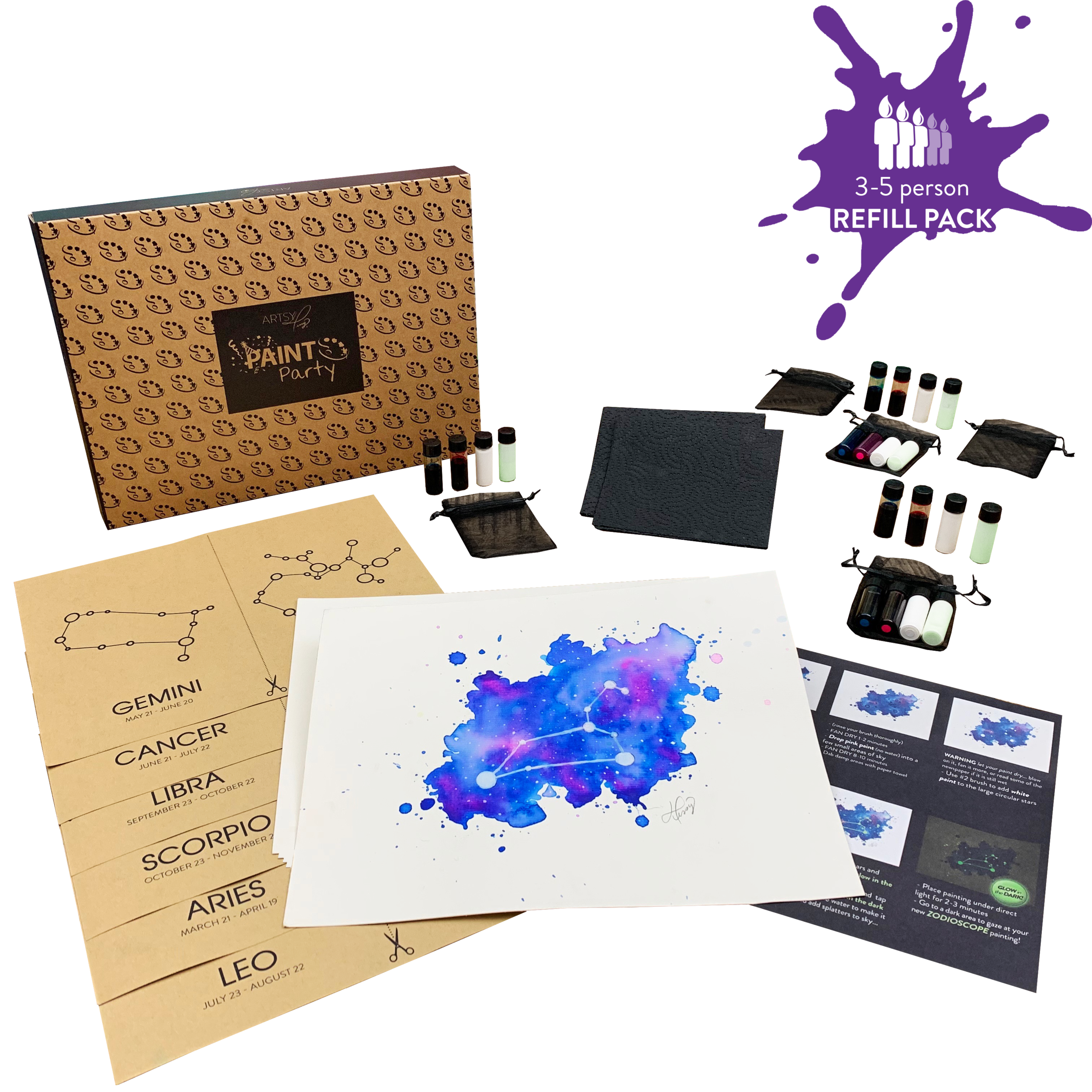 Paint Party Kits 3-5 Person Refill Pack Zodioscopes.png