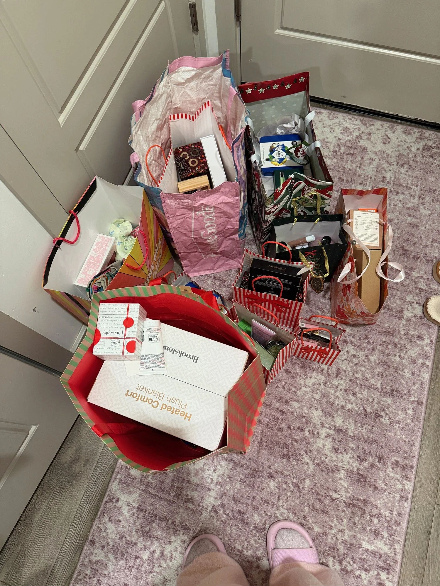 Luxury gift bags and boxes ready to open