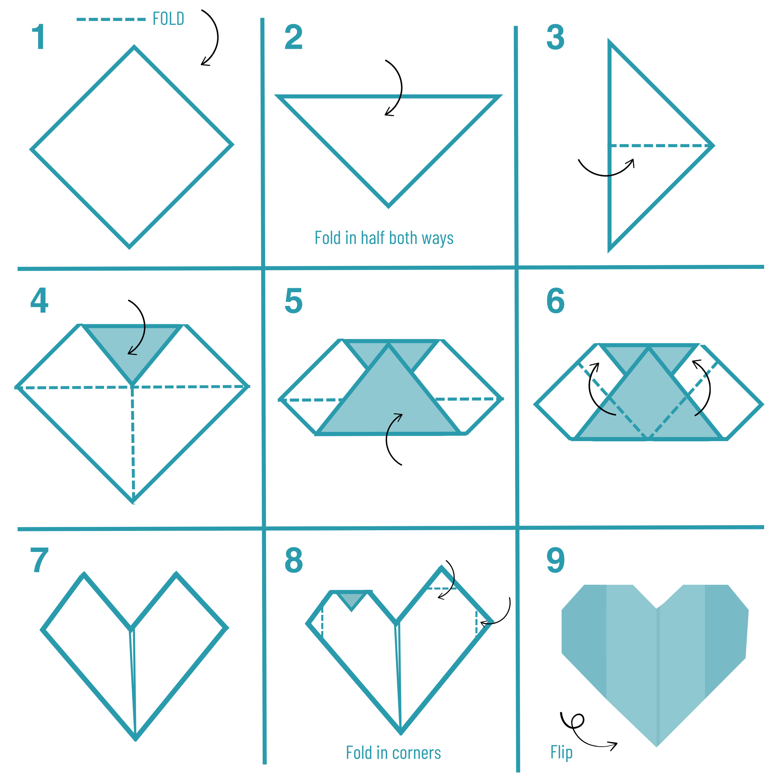 Easy Heart Origami