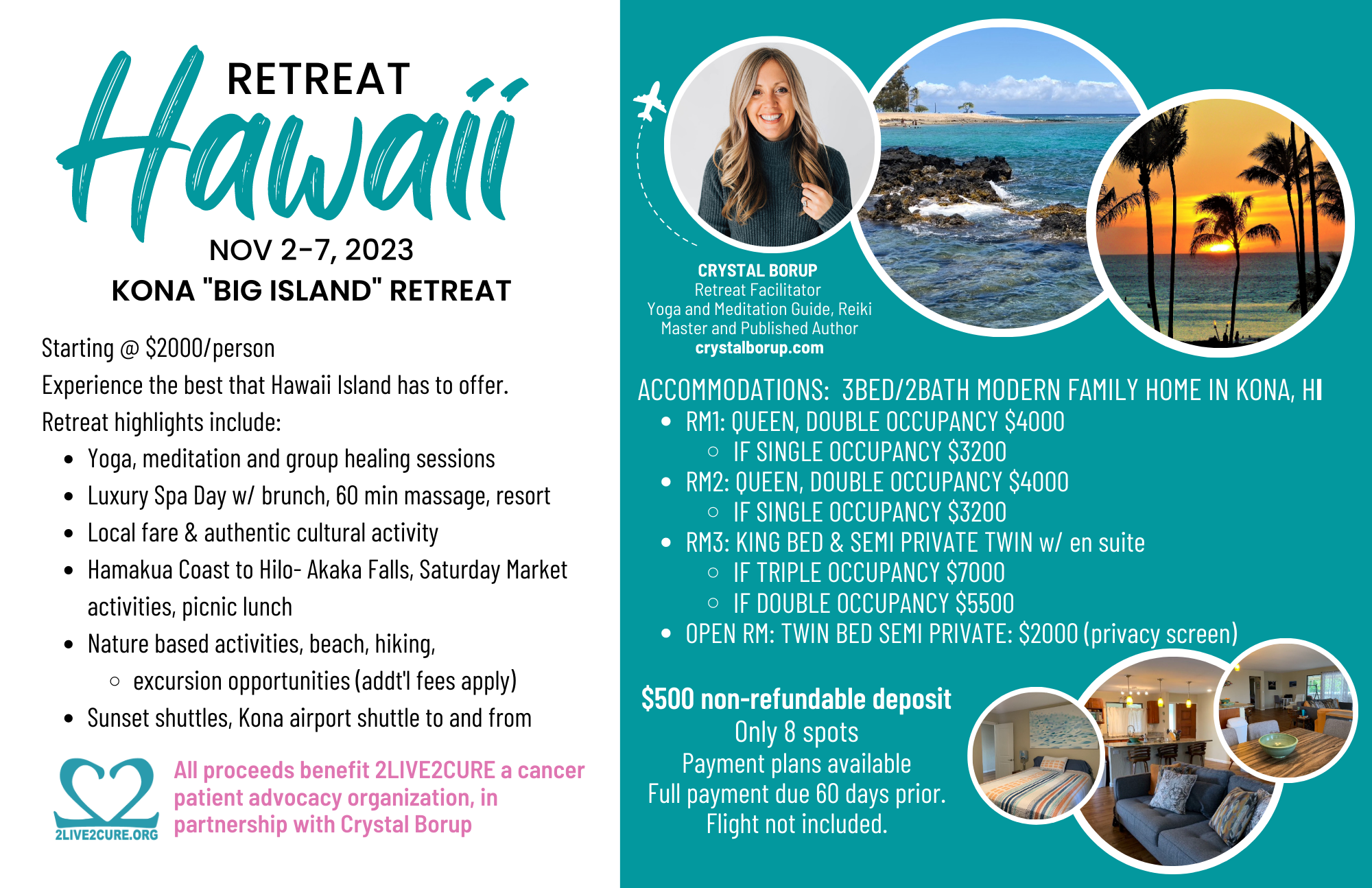 Kona, Hawaii Retreat — 2Live2Cure