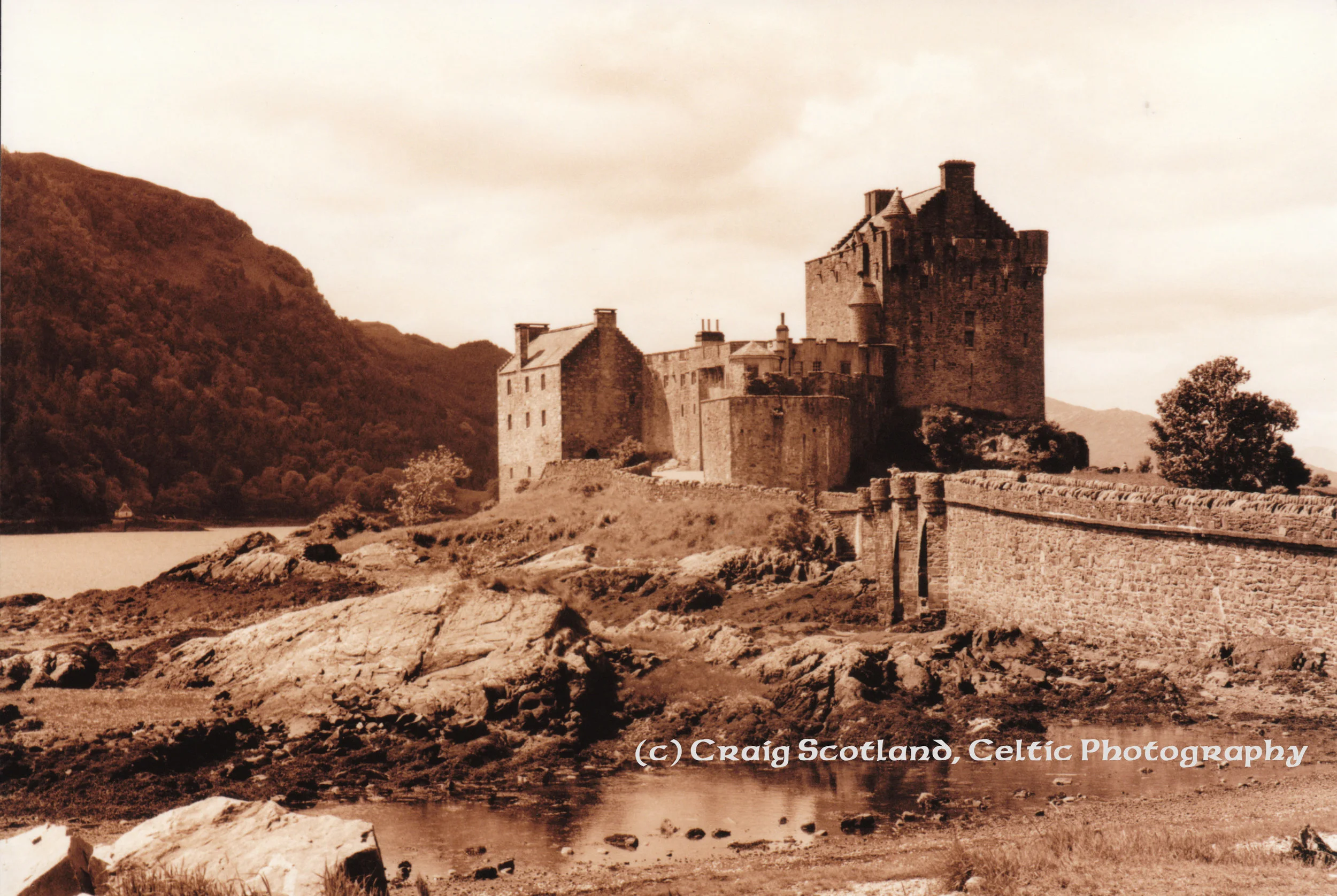 Eilean Donan Castle, Dornie, Kyle of Lochalsh (Sepia 2)