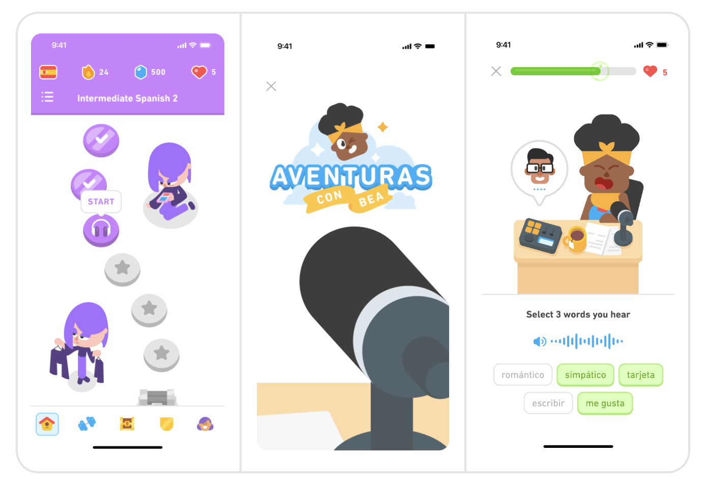  Though now replaced as listening practice by the lesson-aligned, multi-language  “Duolingo Radio” format  our studios team developed, the full run of podcasts  is still available here.  