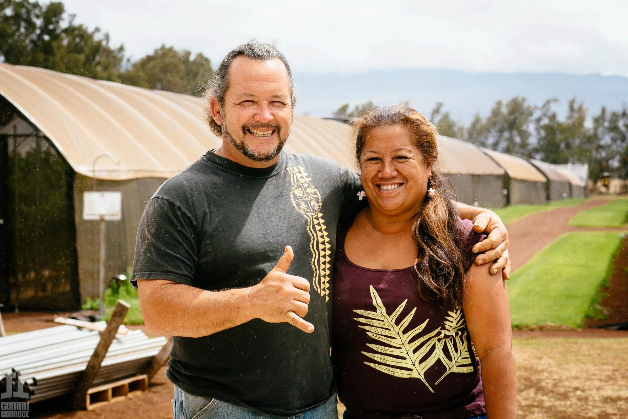 Mike and Tricia Hodson of Wow tomato farms on the Big Island of Hawaii.
