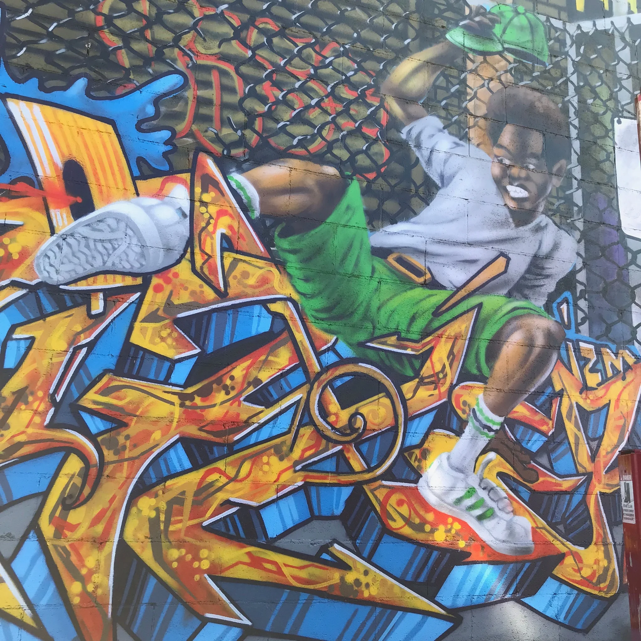 Photo from the 2018 Above The Radar wall, courtesy of Anthill Collective .