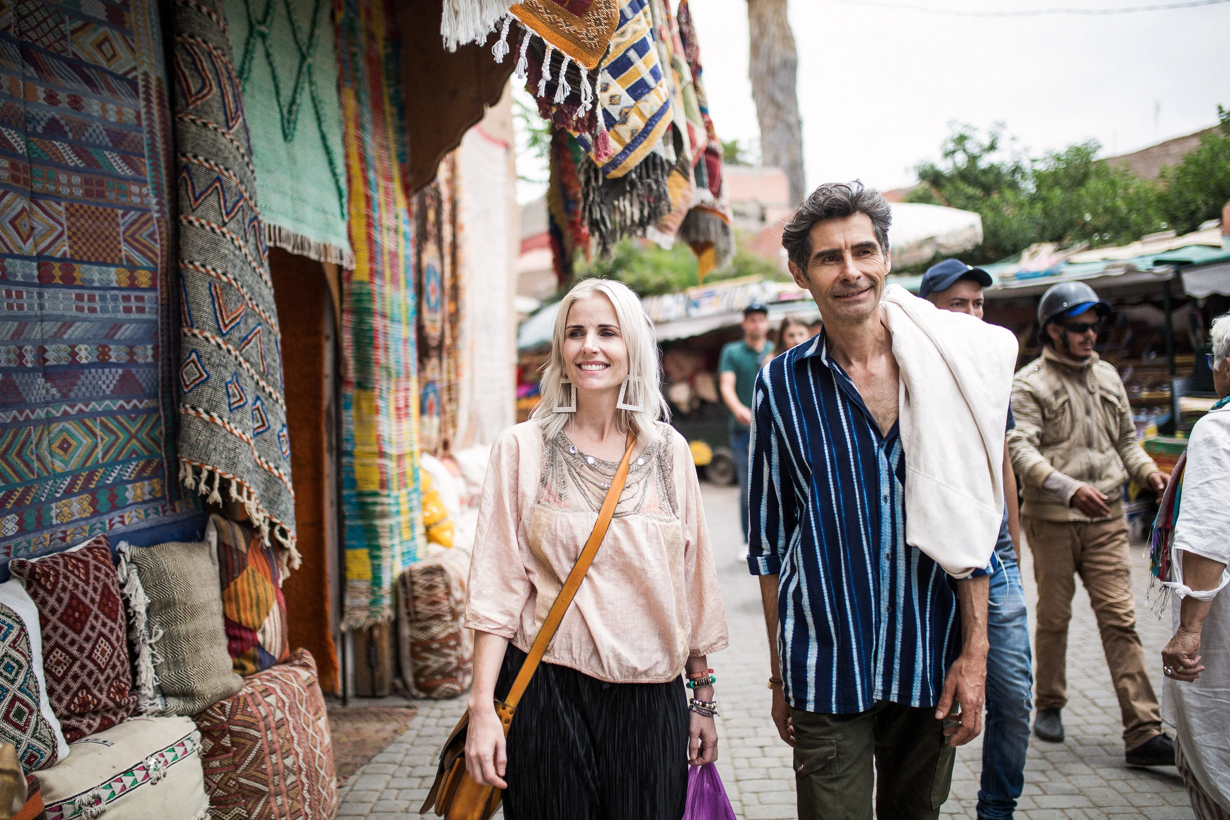 Walking the Sukes in Morocco. Biggest Shopping Market in Morocco. 