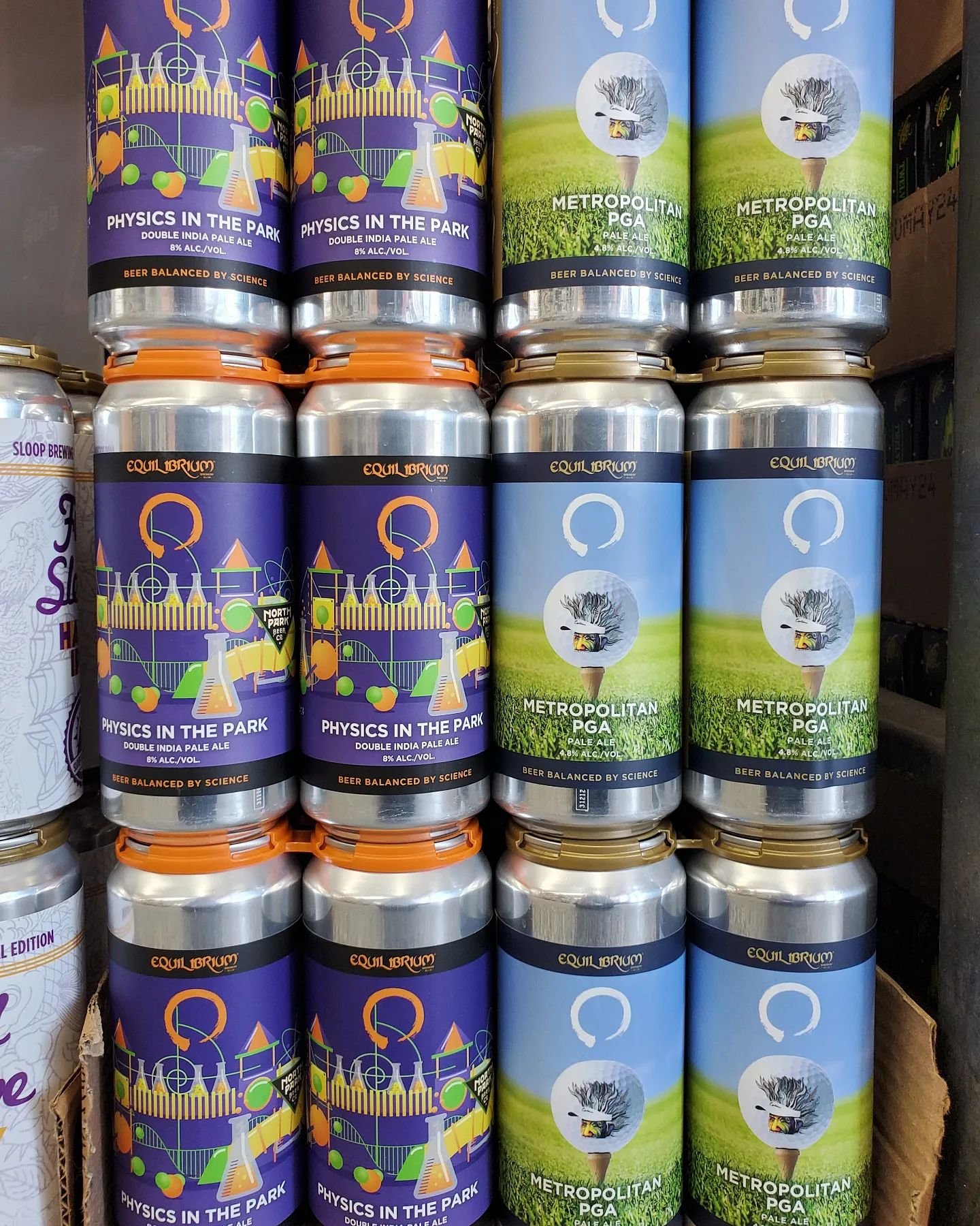✨️🍺EQ🍺✨️ Metropolitan PGA pale ale is back, and we have the brand new Physics In The Park collab between Equilibrium and North Park Beer Co.! Cheers🍻 

#brewcreweq #northparkbeerco #paleale #dipa #eq