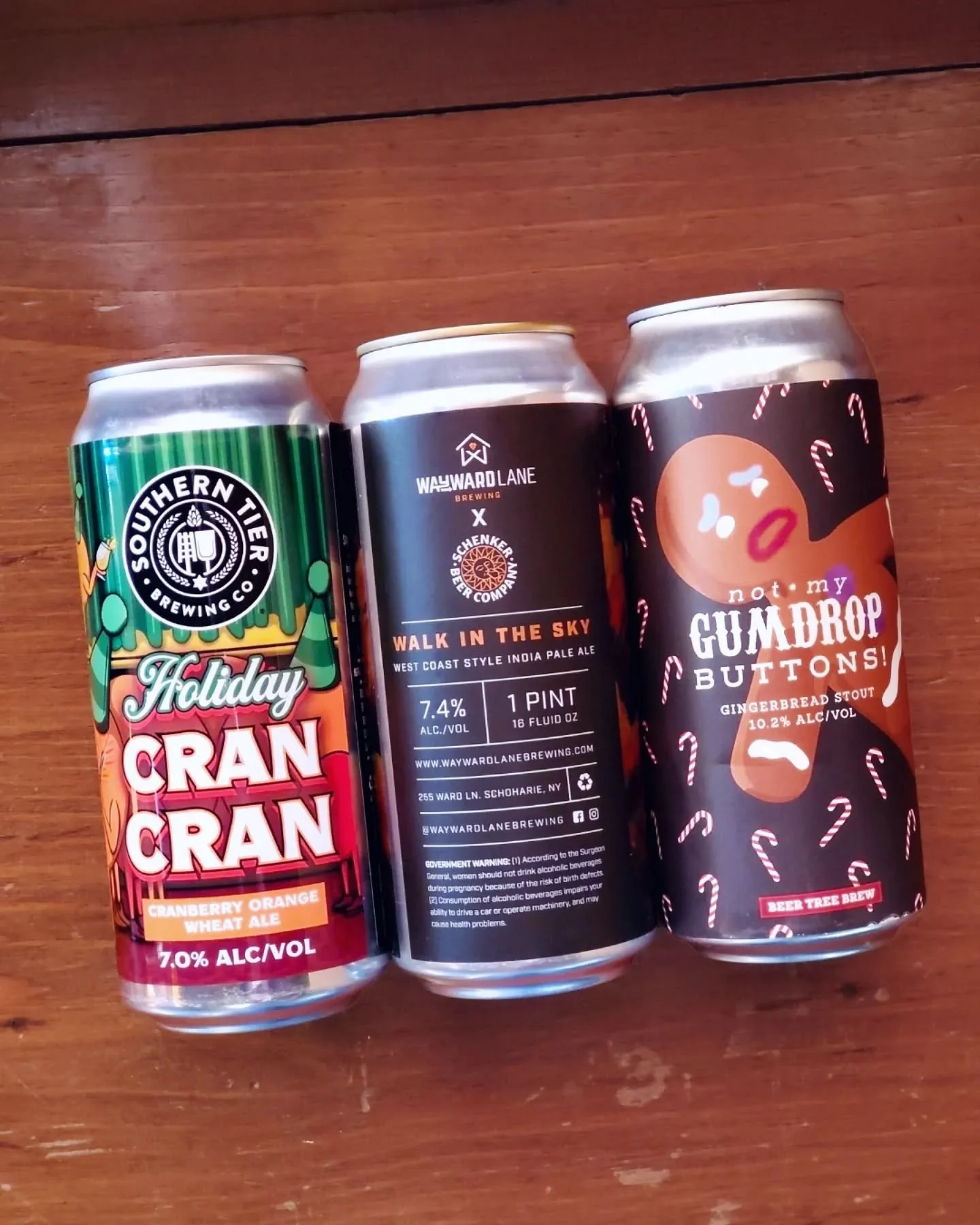 New arrivals from Southern Tier, Wayward Lane, and Beer Tree! See below

🔴Southern Tier Holiday Cran Cran - cranberry orange wheat ale
🟠Wayward Lane Walk In The Sky - West Coast style IPA
🟣Beer Tree not my Gumdrop Buttons! - gingerbread stout

#cr