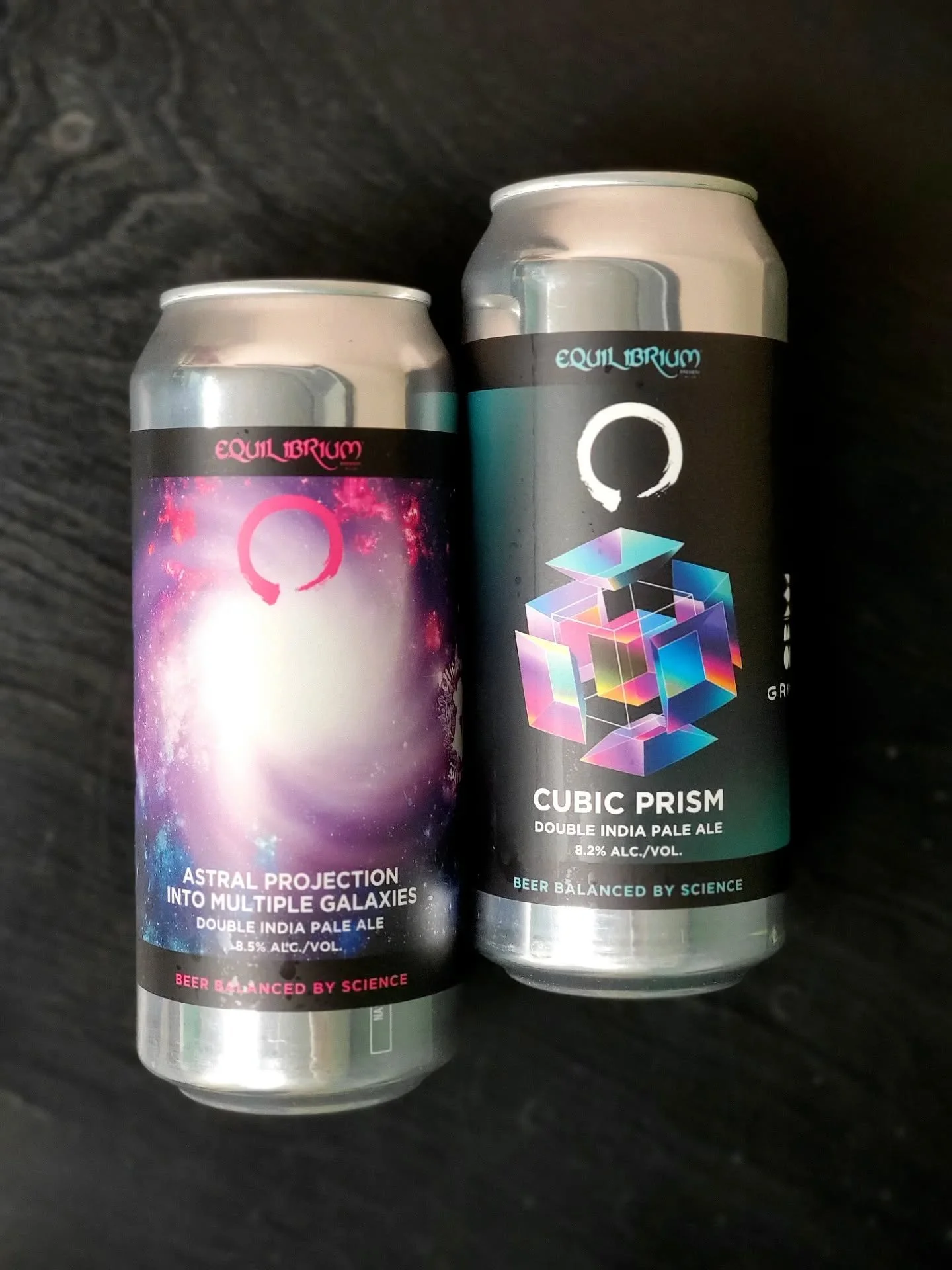 Two DIPAs from Equilibrium! Astral Projection Into Multiple Galaxies, and Cubic Prism🌌🍻 Cheers!

#brewcreweq #equilibriumbrewery #dipa
