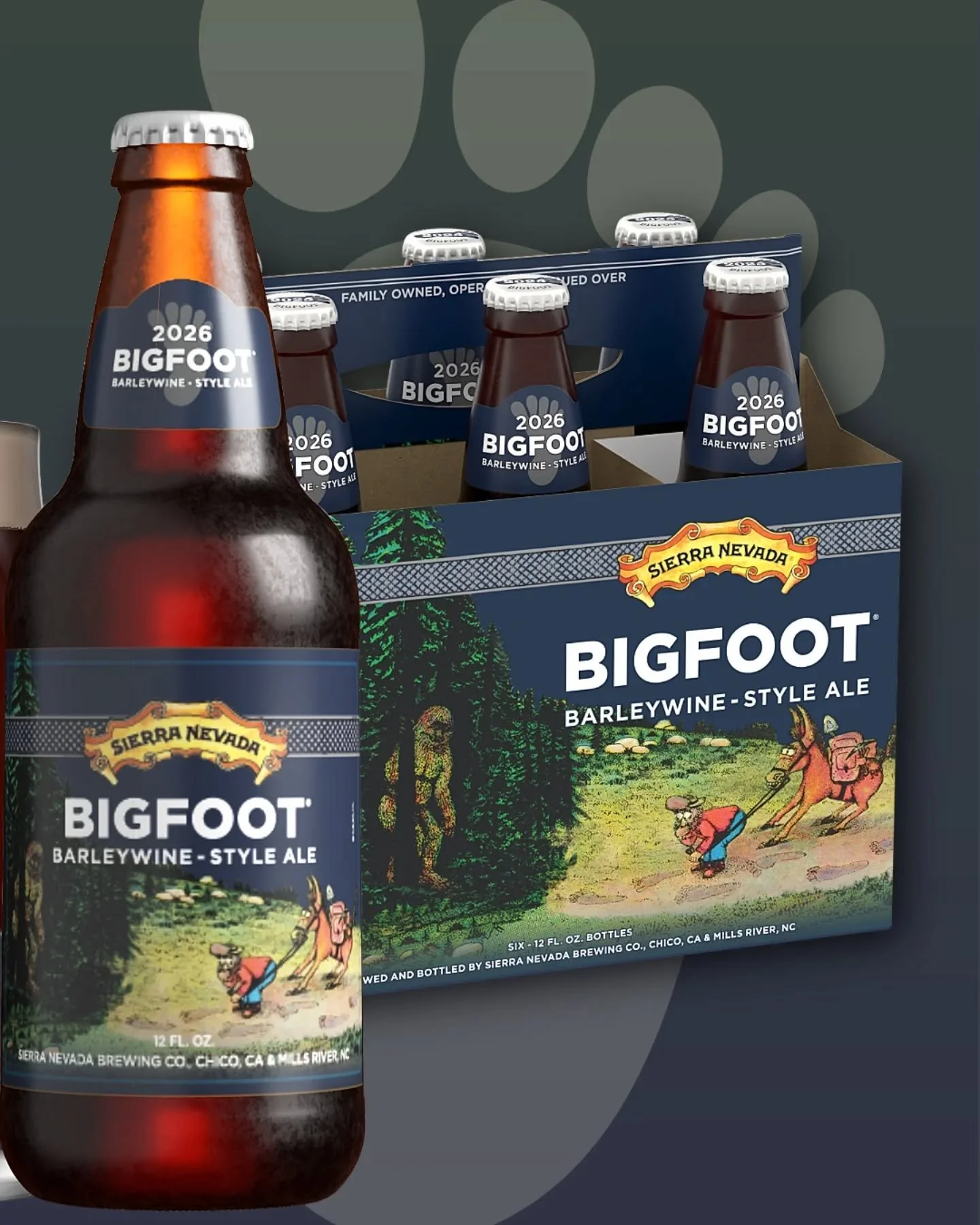 Sierra Nevada BIGFOOT 2026 is here! This barleywine is a returning favorite - be sure to scoop some up whether you can't wait to crack open a fresh bottle or you're saving it for the perfect time down the road🍻

#barleywine #bigfootbarleywine #bigfo