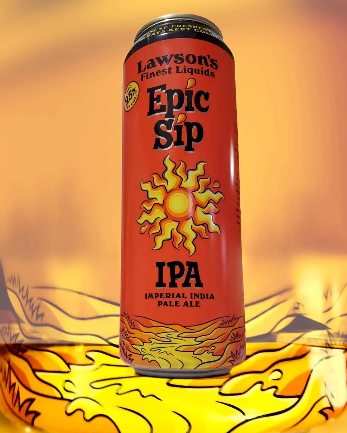 EPIC SIP is here in an epic format: 19.2oz cansss😎🌞☀️ 9.5% imperial IPA from the one and only Lawson's!

#ipa #imperialipa #epicsip #lawsons